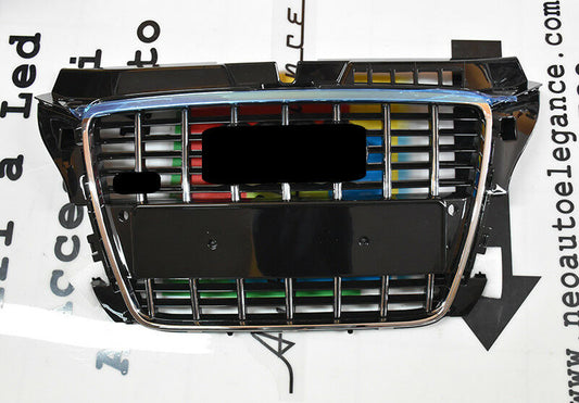 BLACK FRONT GRILLE AUDI A3 8P 2008-2012 LIFT CALANDRA S3 IN ABS .-.