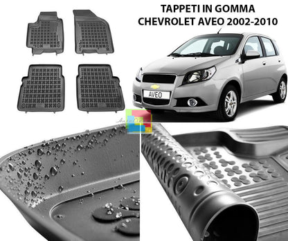 CHEVROLET AVEO 2002-2010 TAPPETINI AUTO IN GOMMA - TAPPETI TOP QUALITA -1 AUTOELEGANCERICAMBI