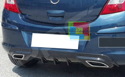 OPEL CORSA D 2006+ DIFFUSORE SOTTO PARAURTI DIFFUSORE TERMINALI CROMATI ABS -