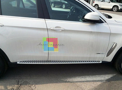 PEDANE LATERALI PER BMW X6 F16 2014+ SOTTOPORTA IN ALLUMINIO TOP QUALITA&apos; .-.