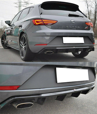 SEAT LEON 5F RESTYLING 2017+ SOTTO PARAURTI POSTERE ABS DIFFUSORE CUPRA