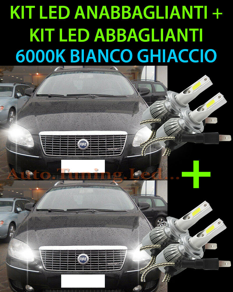 KIT LED LAMPADE ABBAGLIANTI & ANABBAGLIANTI PER FIAT CROMA 2005-2010 -.
