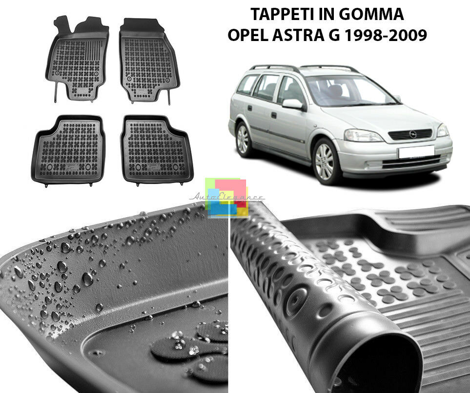OPEL ASTRA G 1998-2009 TAPPETINI AUTO IN GOMMA - TAPPETI TOP QUALITA -1-