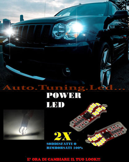 LUCI POSIZIONE JEEP CHEROKEE CANBUS T10 BIANCO 20 LED SUPER QUALITA