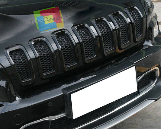 JEEP CHEROKEE 2014-2015 BLACK ABS FRONT GRILLE FRAME SPORTY DESIGN