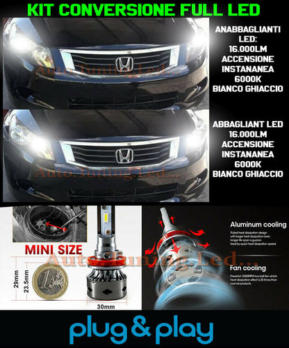 LOW BEAM + HIGH BEAM LED 16,000LM FOR HONDA ACCORD VIII
