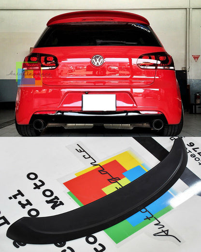 NON ADATTO PER GTI - VW GOLF 6 2008-2012 SPOILER SUL LUNOTTO POSTERIORE LOOK ABT