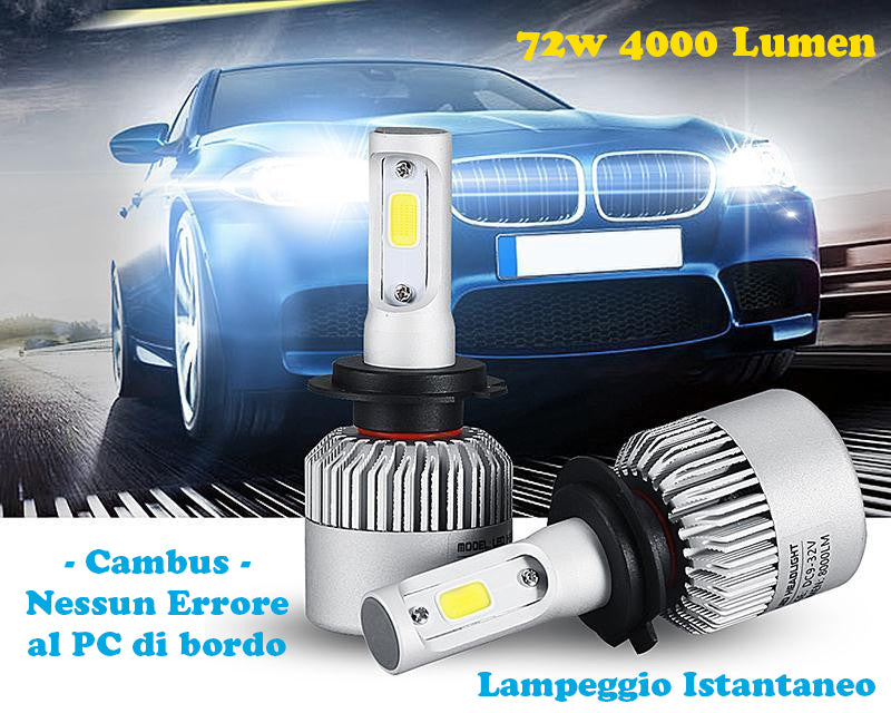 LAMPADE ANABBAGLIANTI LED AUDI A6 C5 4B 1997-2005 LAMPEGGIO ISTANTANEO 6000K