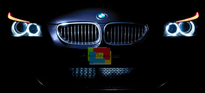 LAMPADE ANGEL EYES BMW SERIE 5 E60 03-07 M5 40W 6000K LED BIANCO NO ERROR