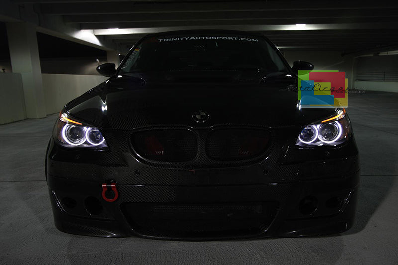 LAMPADE ANGEL EYES BMW SERIE 5 E60 03-07 M5 40W 6000K LED BIANCO NO ERROR