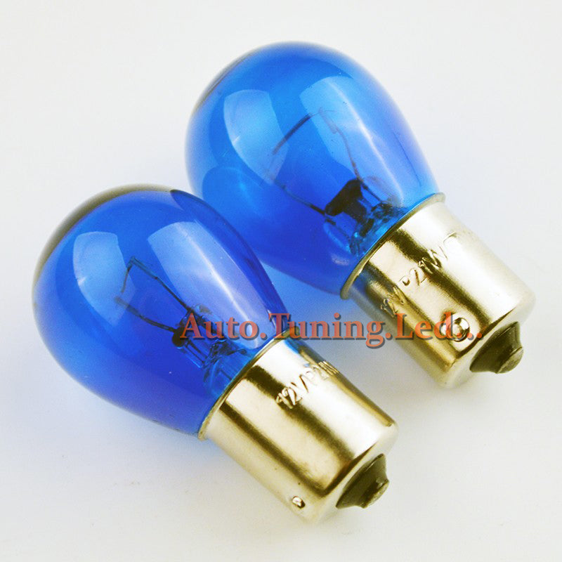 COPPIA LAMPADE RETROMARCIA FORD KUGA P21W BA15S BLU XENON BIANCO AUTOELEGANCERICAMBI