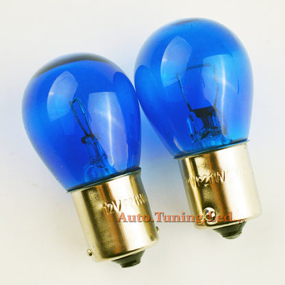 COPPIA LAMPADE RETROMARCIA FORD KUGA P21W BA15S BLU XENON BIANCO AUTOELEGANCERICAMBI