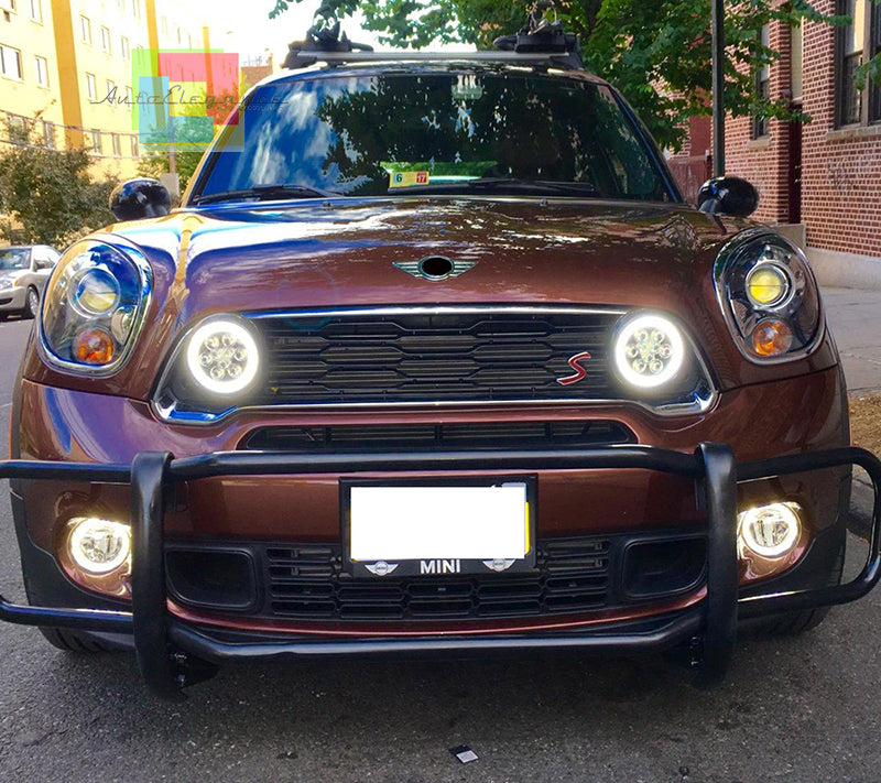 COPPIA FARI SUPPLEMENTARI MINI COOPER R55 DIURNE LED - ANGEL EYES AUTOELEGANCERICAMBI