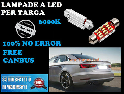 MERCEDES CLASSE E W203 SPORTCOUPE LUCI TARGA  SMD BIANCO QUALITA'  NO ERRORE