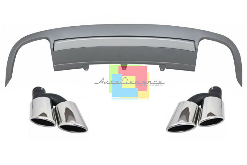 DIFFUSORE S5 + TERMINALI POSTERIORE SOTTO PARAURTI AUDI A5 SPORTBACK 2008-2011