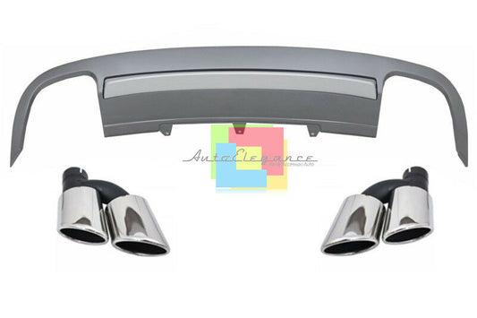 DIFFUSORE S5 & TERMINALI POSTERIORE SOTTO PARAURTI AUDI A5 SPORTBACK 08-11 -1