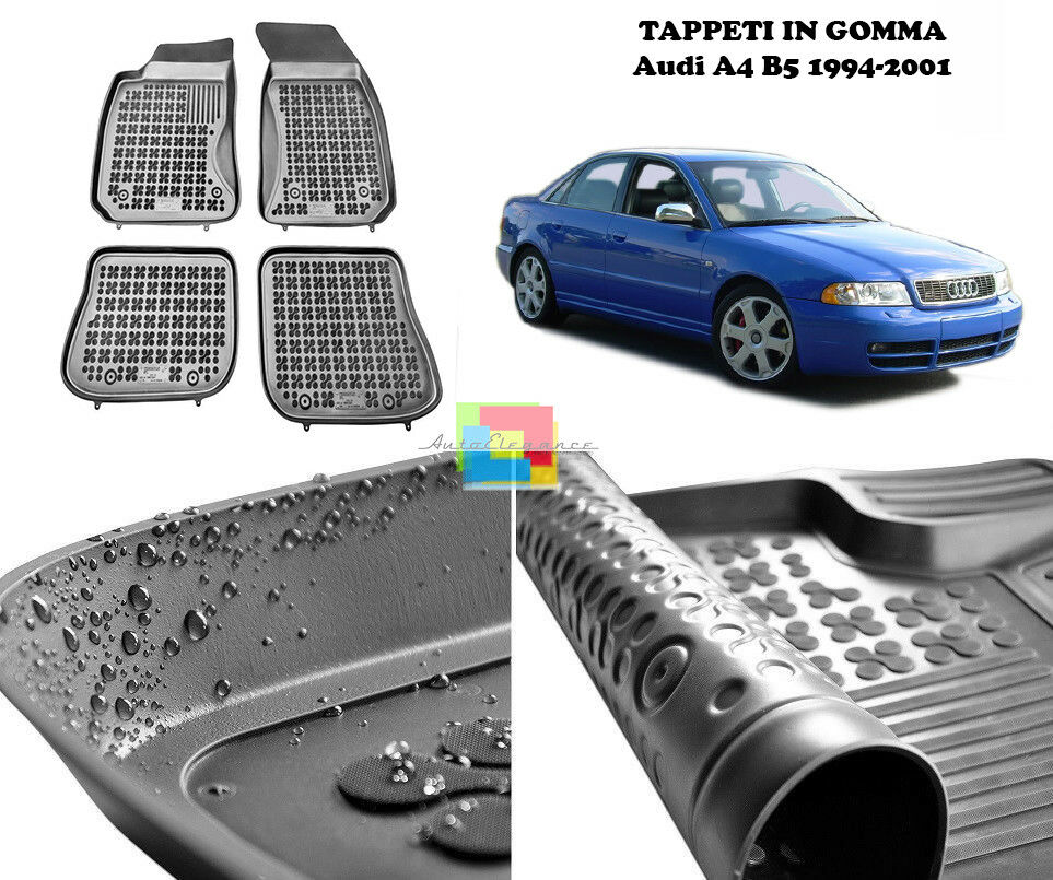 Audi A4 B5 1994-2001 TAPPETINI AUTO IN GOMMA - TAPPETI TOP QUALITA -1- AUTOELEGANCERICAMBI