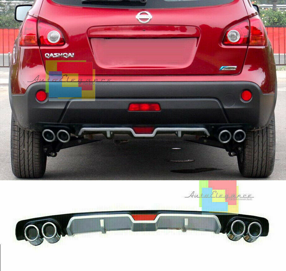 NISSAN QASHQAI J10 DIFFUSORE POSTERIORE SOTTO PARAURTI QUATTRO TERMINALI ABS