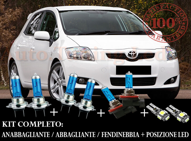 TOYOTA AURIS 2007-2012 COMPLETE SET BLUE XENON LAMPS + LED POSITION