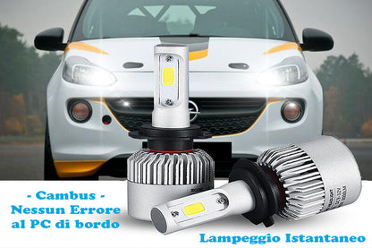LAMPADE ABBAGLIANTI LED OPEL ADAM LAMPEGGIO ISTANTANEO 6000K