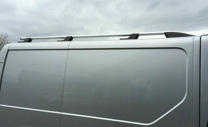 OPEL VIVATO 02-14 BARRE SUL TETTO SATINATE MANCORRENTI ALLUMINIO PORTAPACCHI .-