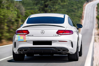 SPOILER POSTERIORE SUL COFANO MERCEDES CLASSE C C205 COUPE DEFLETTORE LOOK AMG