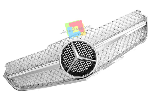 FRONT GRILLE MERCEDES E CLASS W207 GREY - CHROME AMG LOOK