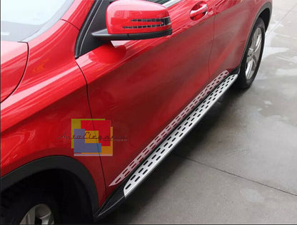 PEDANE LATERALI MERCEDES GLA X156 2014+ SOTTO PORTA ALLUMINIO & PVC