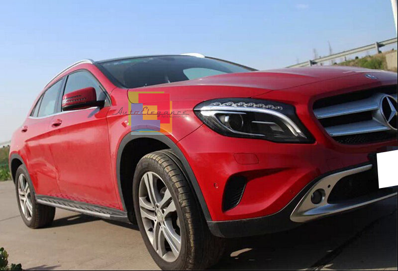PEDANE LATERALI MERCEDES GLA X156 2014+ SOTTO PORTA ALLUMINIO & PVC