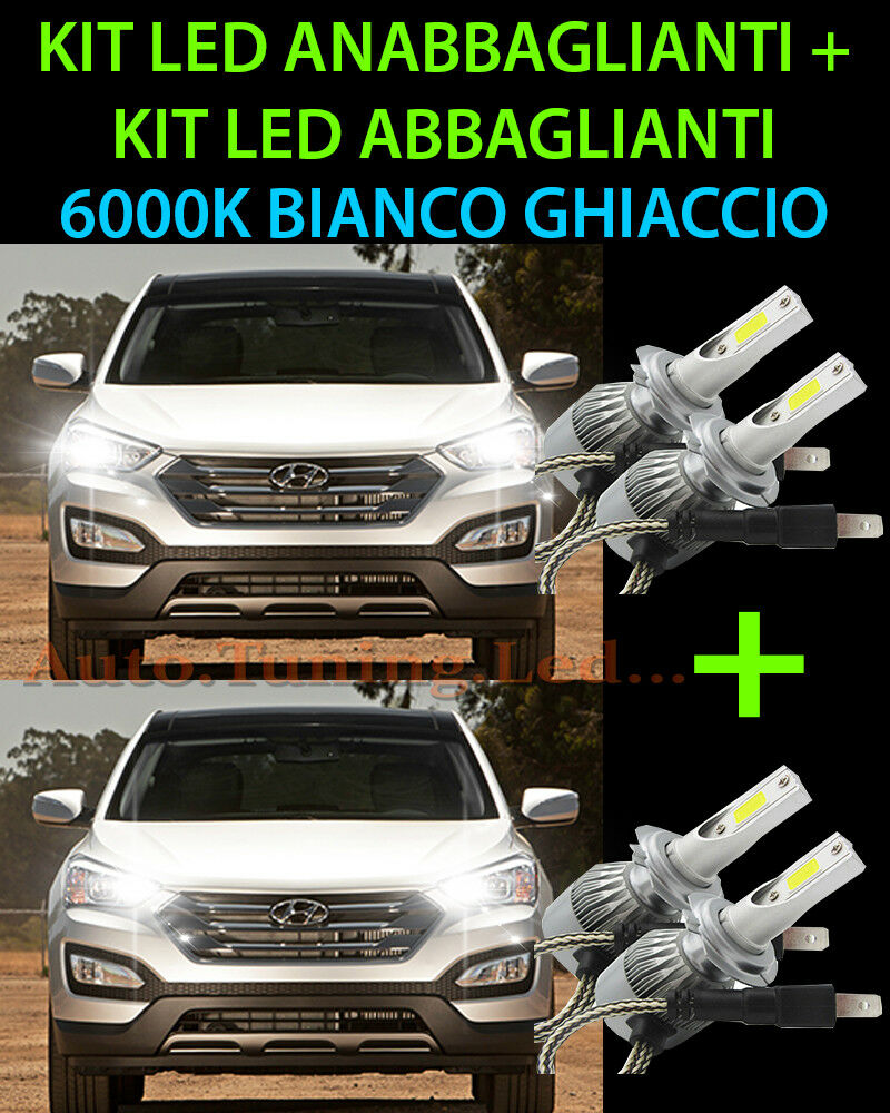 KIT LED LAMPADE ABBAGLIANTI & ANABBAGLIANTI PER HYUNDAI SANTA FE 2012+ -.