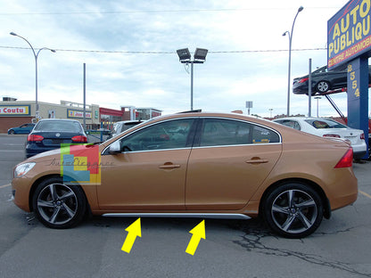 MINIGONNE LATERALI VOLVO S60 V60 2010+ SPOILER SOTTO PORTA LOOK SPORTIVO