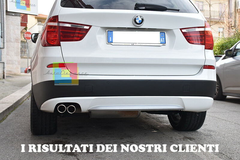 BMW X3 F25 2010+ TERMINALI DI SCARICO CROMATI INOX DOPPIO USCITA INOX - AUTOELEGANCERICAMBI