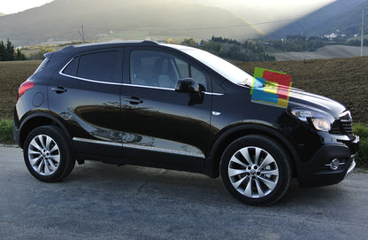 ADHESIVE MOLDINGS OPEL MOKKA 2014+SIDE CHROME STAINLESS STEEL