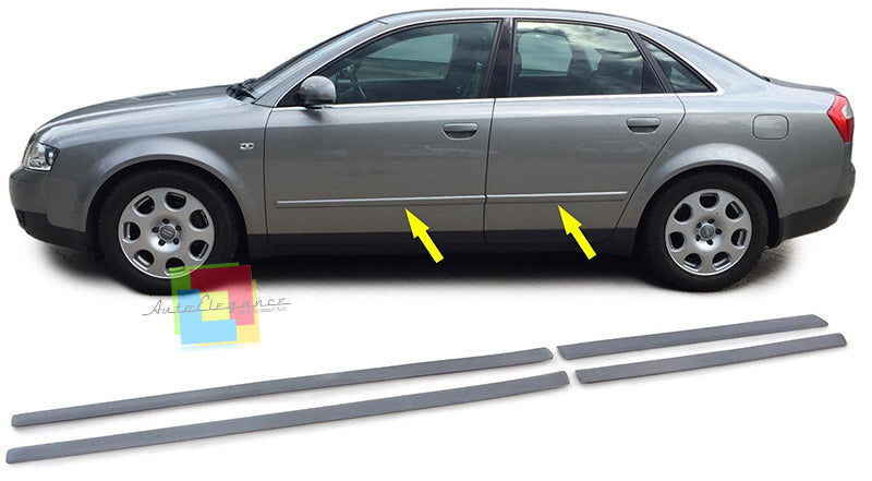 SET 4 PZ MODANATURE LATERALI PER AUDI A4 B6 8E 00-04 AVANT + BERLINA