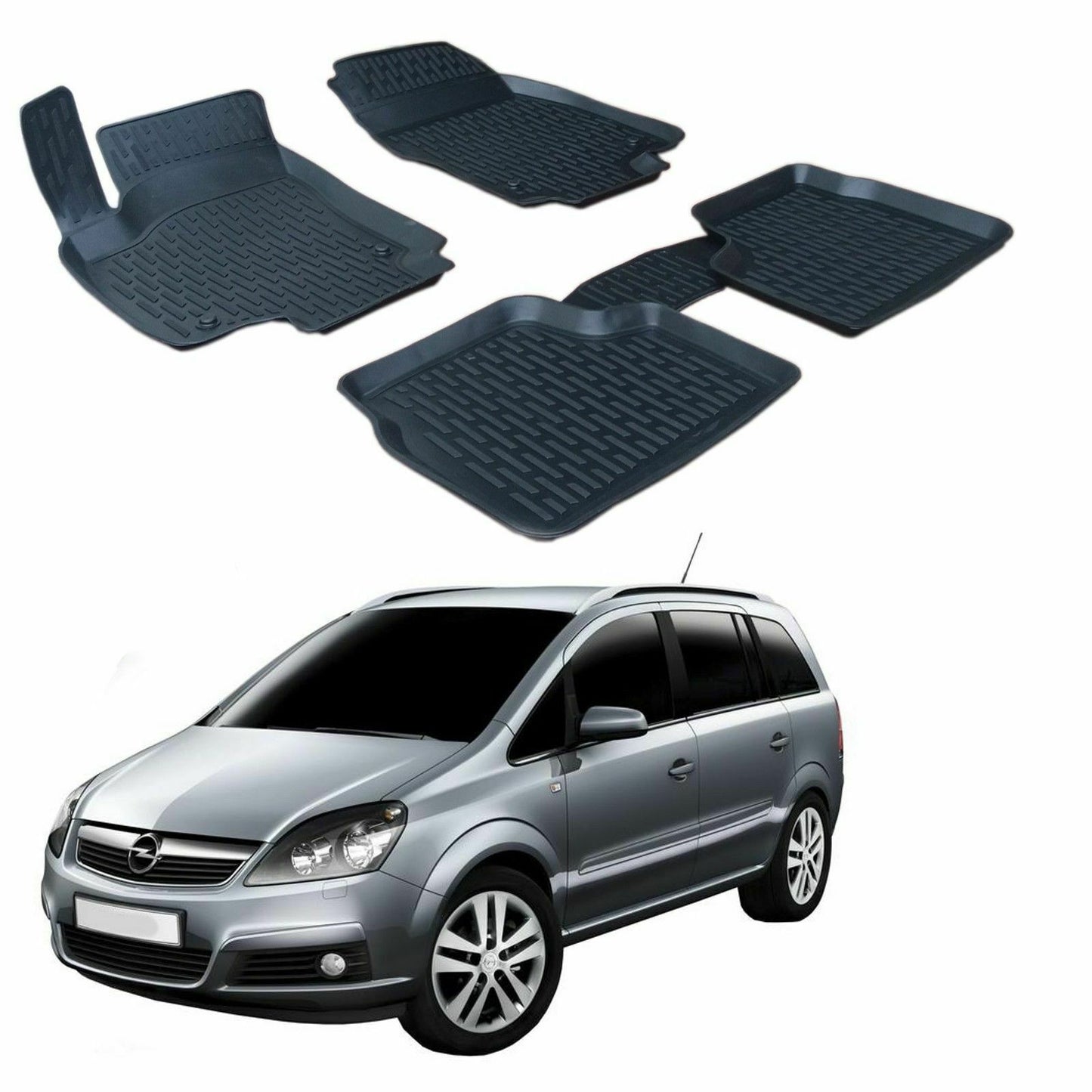 OPEL ZAFIRA B 2006-2011 TAPPETINI AUTO IN GOMMA - TAPPETI TOP QUALITA -1