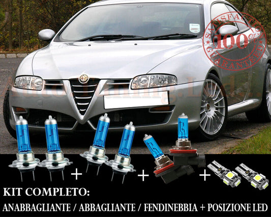 ALFA ROMEO GT SET COMPLETO LAMPADE BLU XENON + POSIZIONE A LED AUTOELEGANCERICAMBI