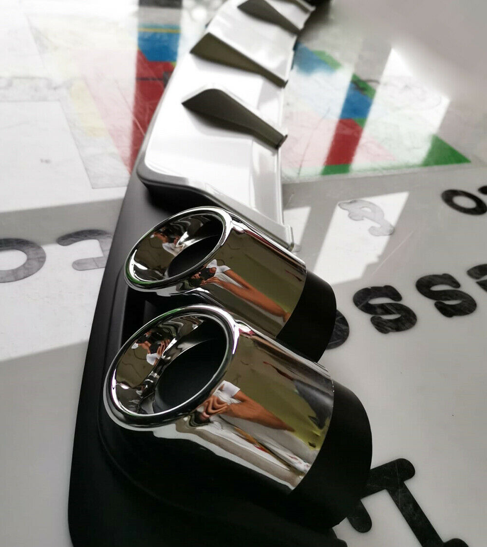 RENAULT MEGANE 3 III DIFFUSER UNDER REAR BUMPER FOUR TIP ABS