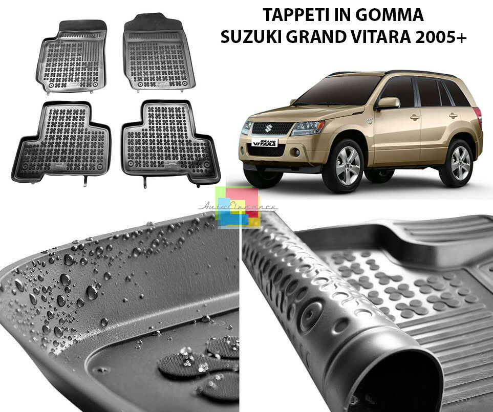 SUZUKI GRAND VITARA 2005+ TAPPETINI AUTO IN GOMMA - TAPPETI TOP QUALITA -1-