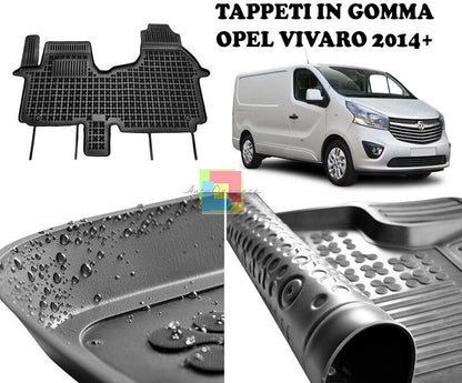 OPEL VIVARO 2014 IN POI TAPPETINI AUTO IN GOMMA - TAPPETI TOP QUALITA -1-