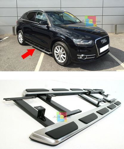 PEDANE LATERALI SOTTO PORTA LOOK SPORTIVO PER AUDI Q3 2011+ ANTISCIVOLO