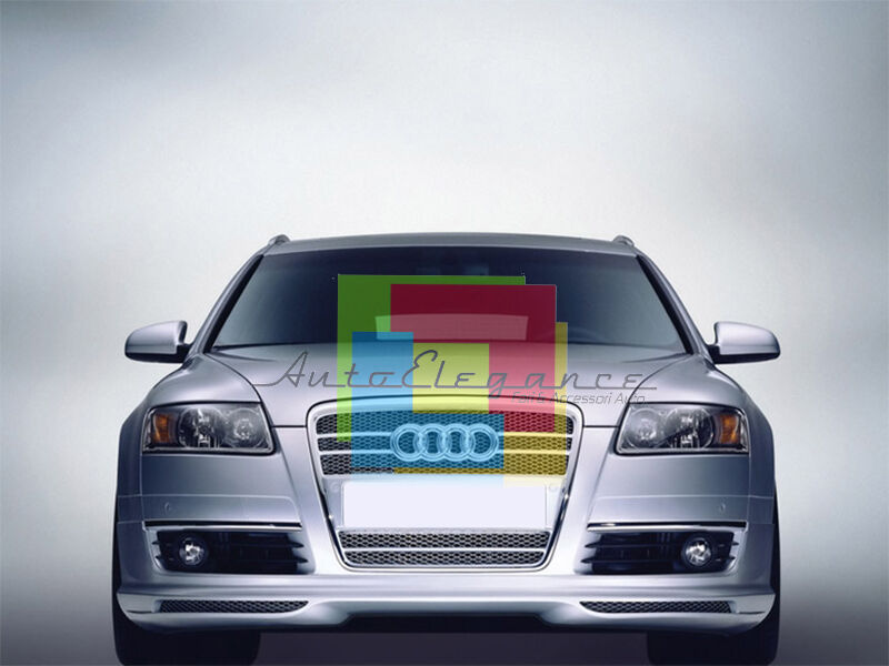 SOTTO PARAURTI PER AUDI A6 C6 4F 2005 AL 2008 SPOILER ANTERIORE DESIGN S6 RS6 -