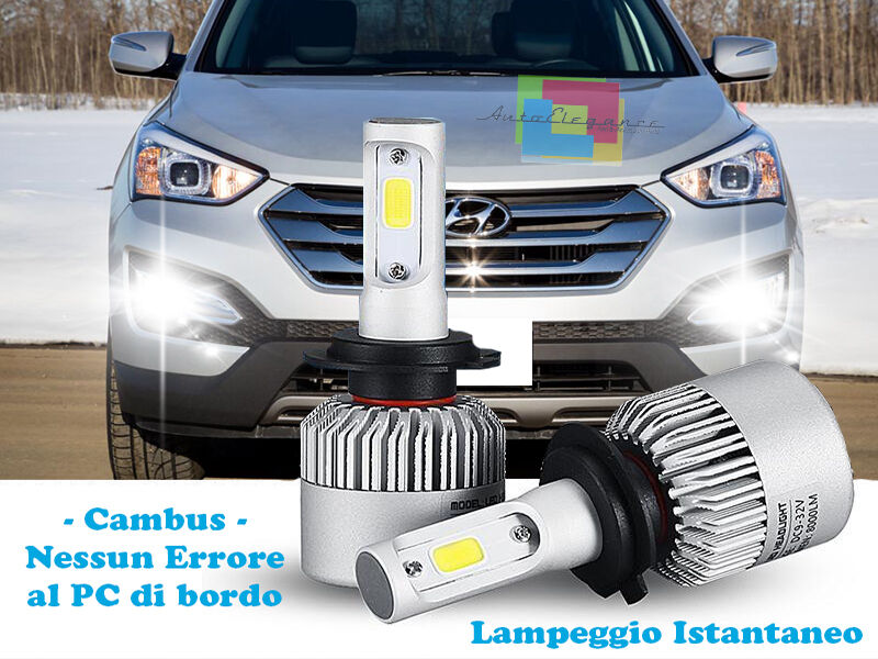 LAMPADE FENDINEBBIA A LED HYUNDAI GRAND SANTA F&Eacute; CAMBUS BIANCO GHIACCIO CREE