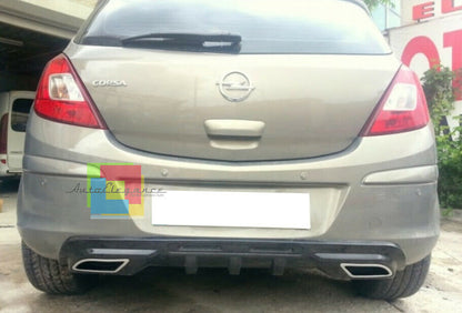 OPEL CORSA D 2006+ DIFFUSORE SOTTO PARAURTI DIFFUSORE TERMINALI CROMATI ABS -