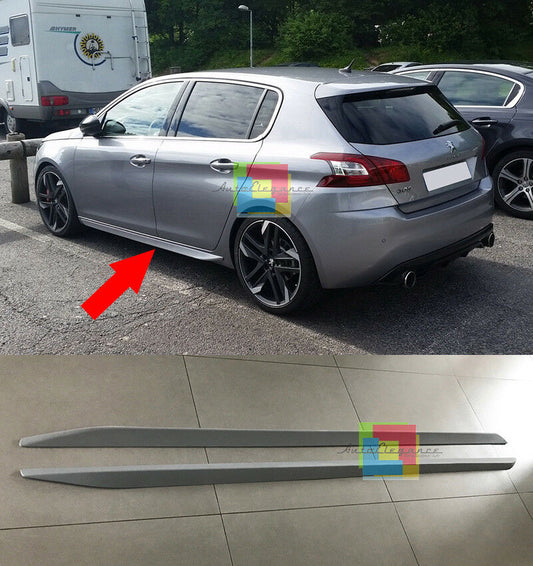 SOTTO PORTA LATERALI GTI PER PEUGEOT 308 MK3 5 PORTE 2013 IN POI MINIGONNE