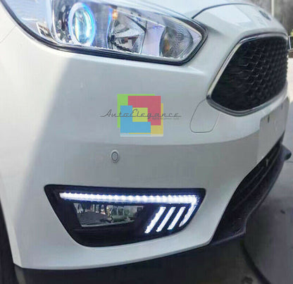 GRIGLIE FENDINEBBIA LUCI DIURNE LED DAYTIME PER FORD FOCUS MK3 2015+ LIFT
