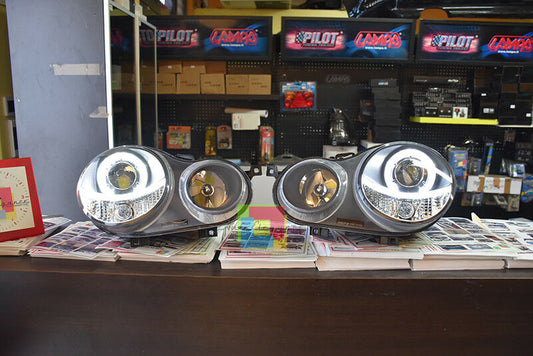 VW POLO 9N 01-05 FARI ANTERIORI ANGEL EYES