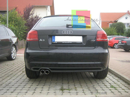 AUDI A3 8P SPORTBACK 08-12 DIFFUSORE POSTERIORE + COPPIA TERMINALI LOOK SLINE AUTOELEGANCERICAMBI