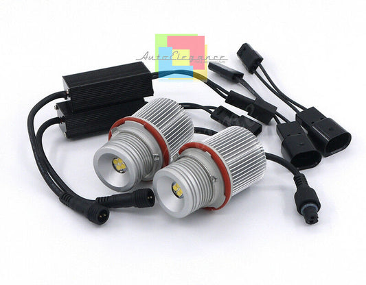 LAMPADE ANGEL EYES BMW SERIE 7 E65 E66 02-08 40W 6000K LED BIANCO NO ERROR
