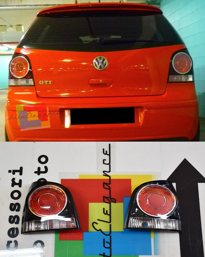 VW POLO 9N3 2005-2009 REAR LIGHTS - BLACK GTI LOOK LIGHTS