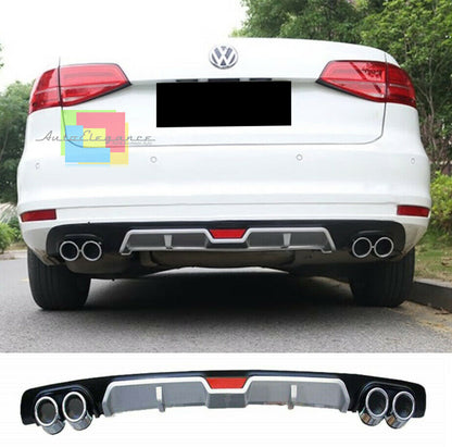 VW JETTA SOTTO PARAURTI POSTERIORE DIFFUSORE QUATTRO TERMINALI ABS -